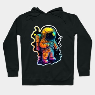 Colorful melting Astronaut Sticker #2 Hoodie